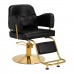 Hairdressing Chair HAIR SYSTEM LINZ GOLD Black